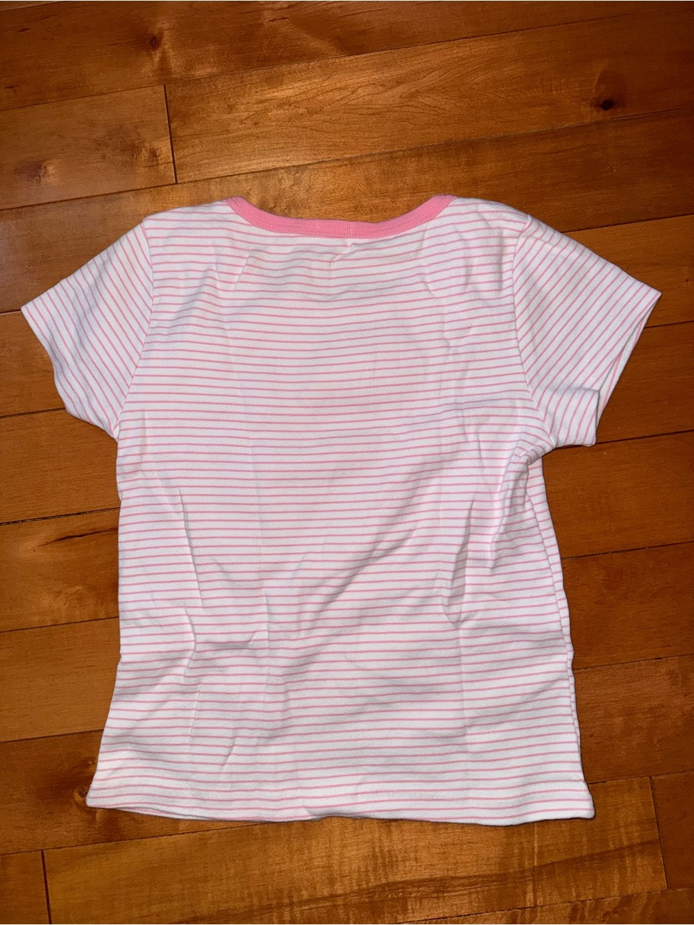 Brandy Melville Pink Stripe tee - Picture 2 of 2